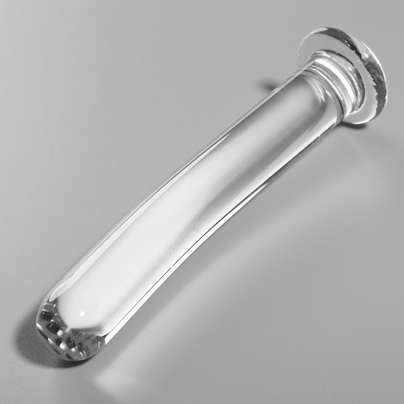 NEBULA SERIES BY IBIZA - MODELLO 8 DILDO IN VETRO BOROSILICATO TRASPARENTE 14.5 CM -O- 2 CM