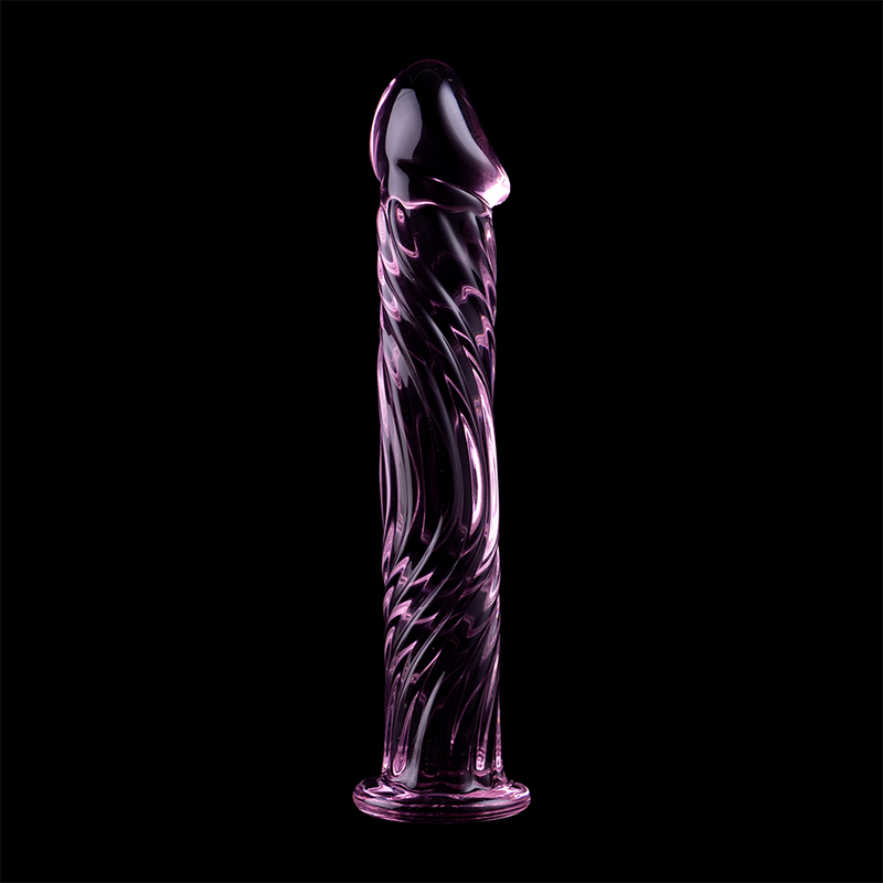 NEBULA SERIES BY IBIZA - MODELLO 12 DILDO IN VETRO BOROSILICATO TRASPARENTE 17 CM -O- 3.5 CM