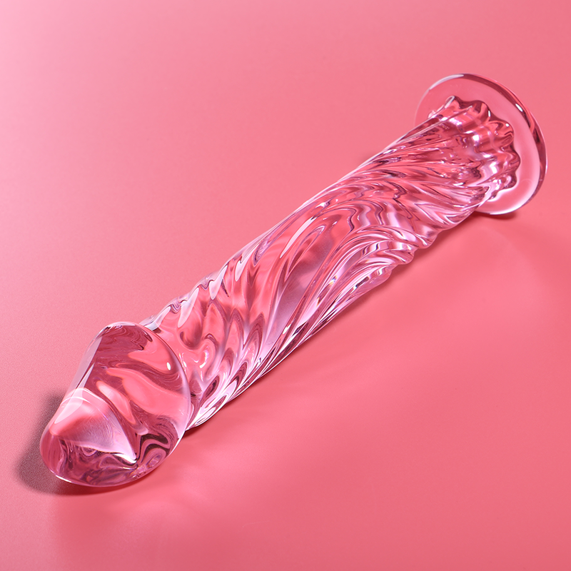 NEBULA SERIES BY IBIZA - MODELLO 12 DILDO IN VETRO BOROSILICATO TRASPARENTE 17 CM -O- 3.5 CM