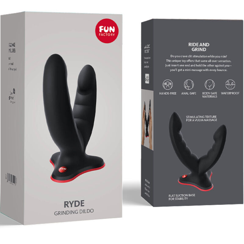 FUN FACTORY - DOPPIO DILDO E MASSAGGIATORE RYDE VERDE