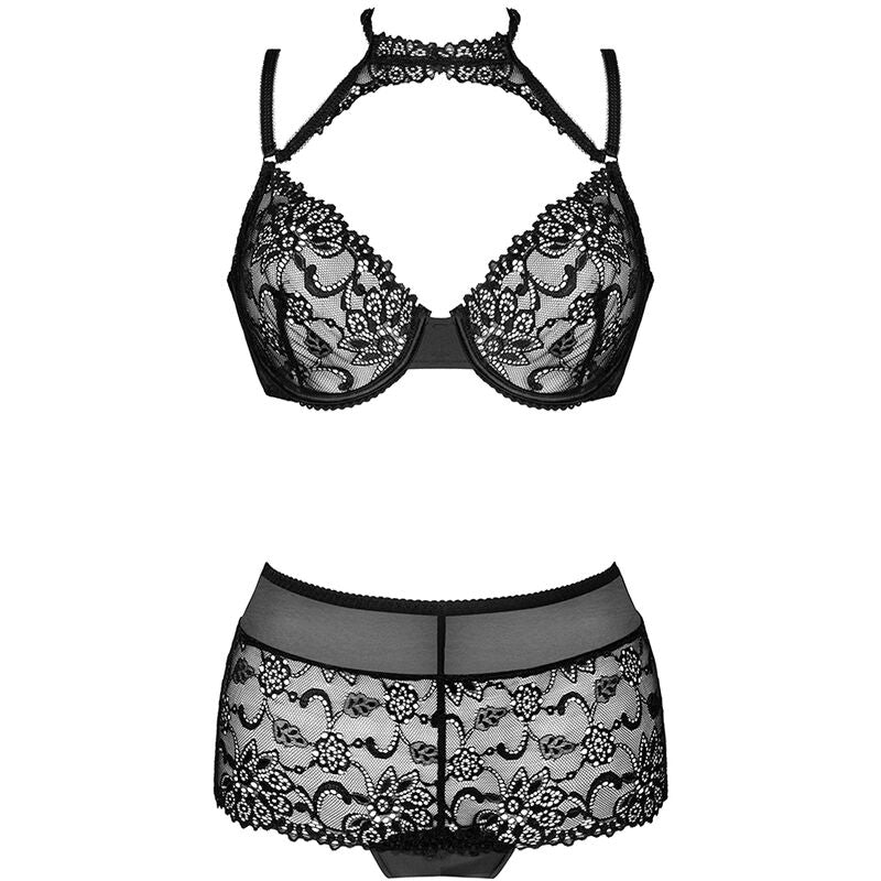 LIVCO CORSETTI FASHION - LINERA PER LA COLLEZIONE SENSES REGGISENO + SLIP NERO